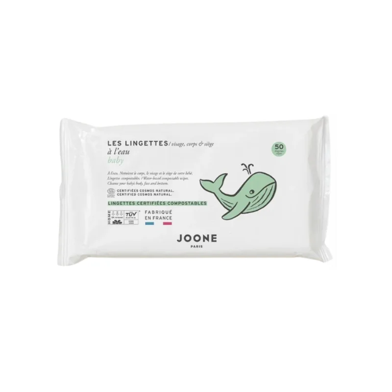 Joone Paquet de 50 Lingettes à l'Eau Compostables