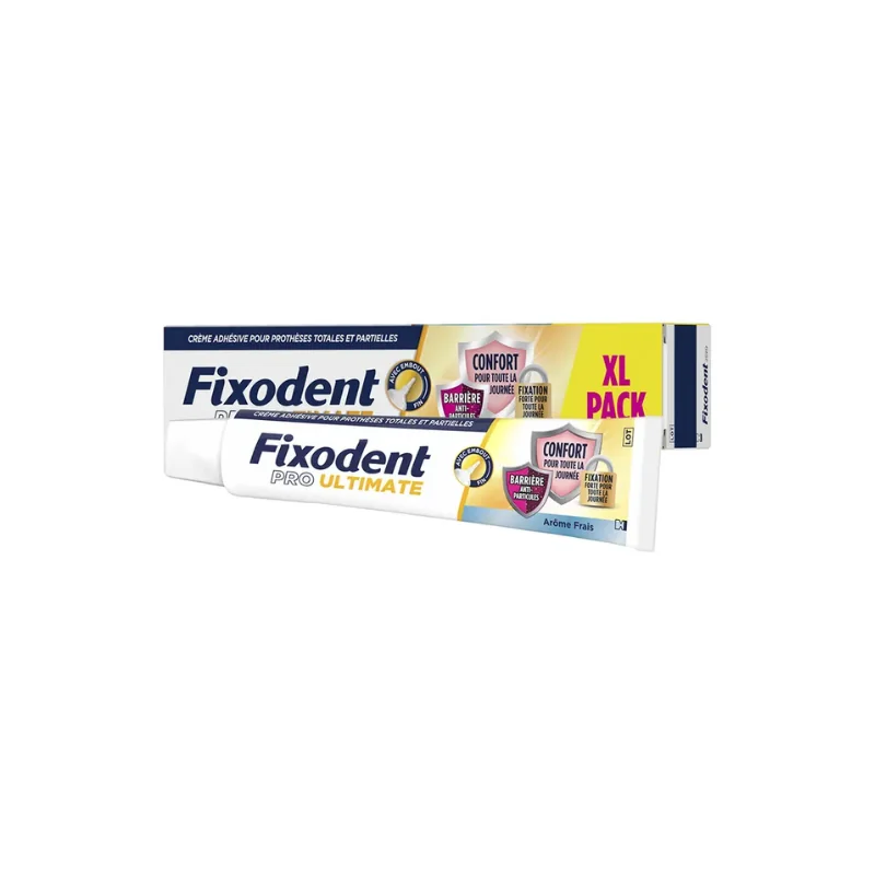 Fixodent Pro Ultimate Créme Adhésive pour Prothèses Totales & Partielles Fraîcheur 57ml