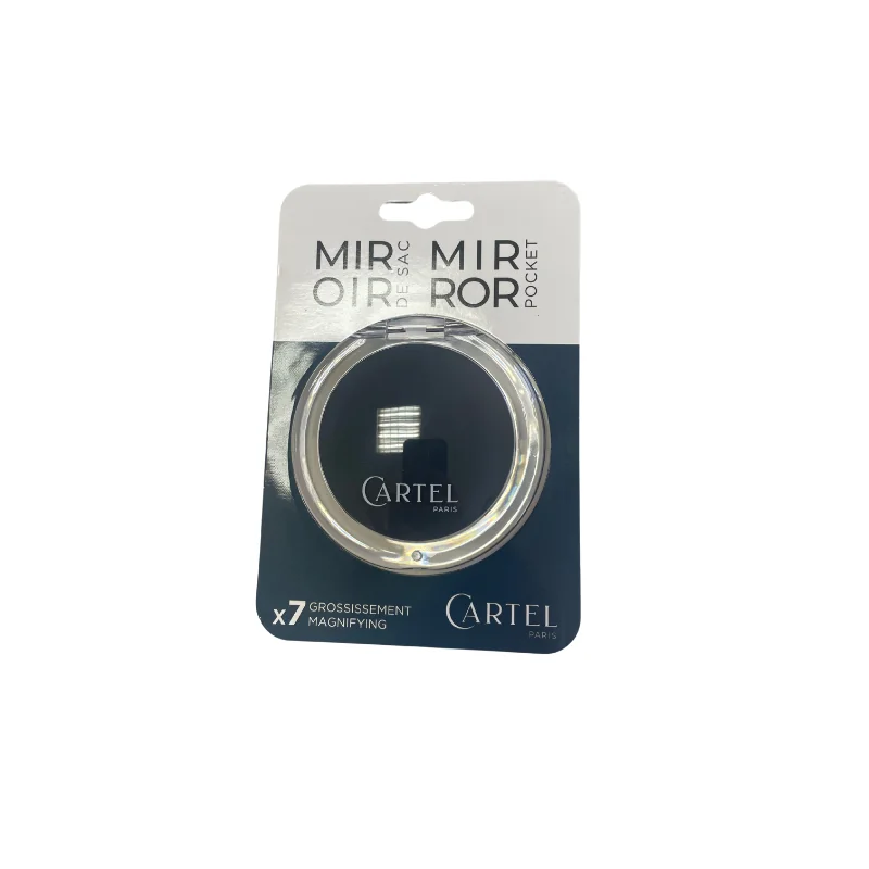 Cartel Miroir sac rond gris 9cm