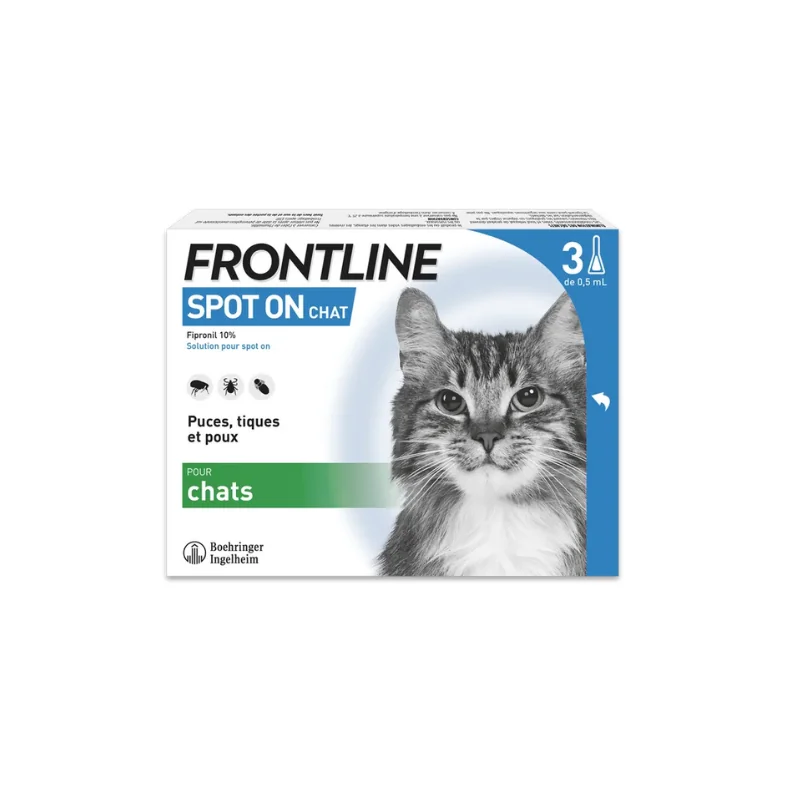 Frontline Spot On Chat, 3 Pipettes de 0.5ml