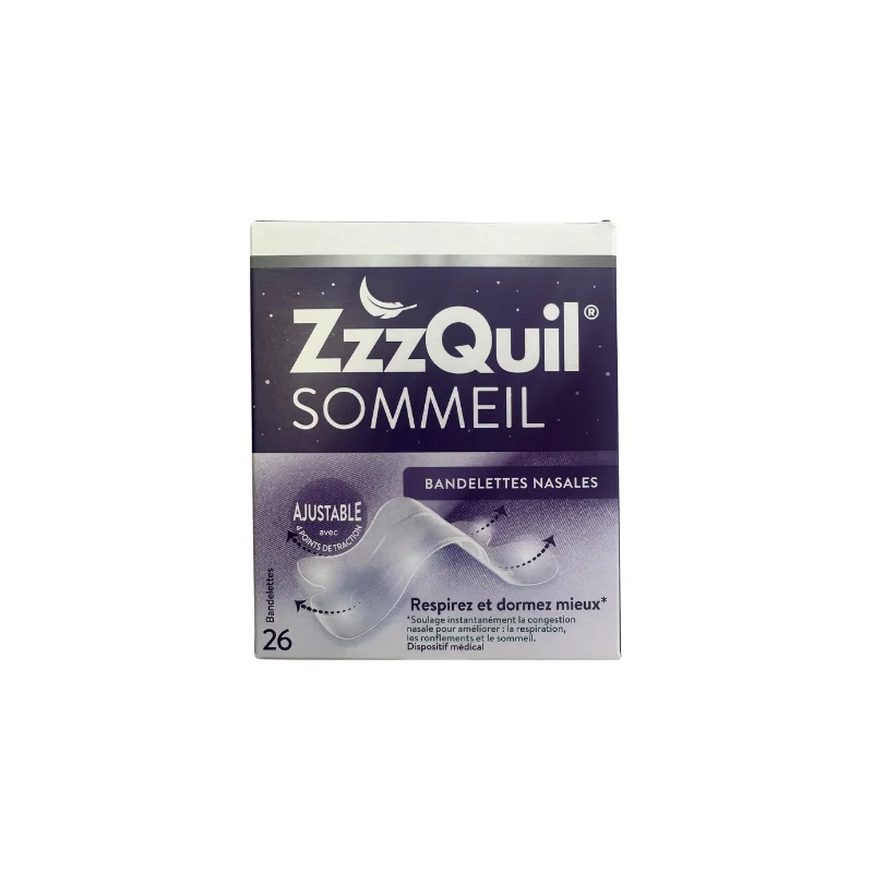ZzzQuil Sommeil Bandelettes Nasales 26 bandelettes