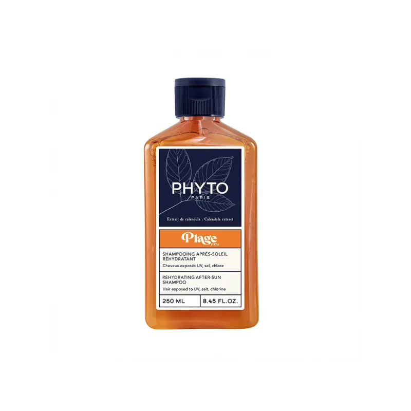 Phyto Plage Shampoing Après-soleil Réhydratant Cheveux exposés UV Sel et Chlore 250ml