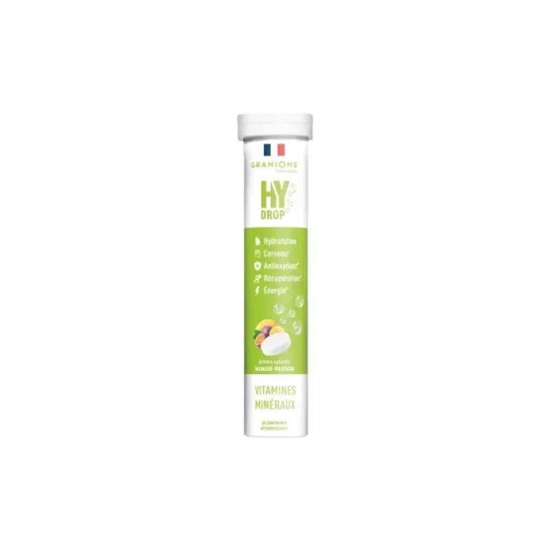 Granions Hy Drop Vitamines Minéraux 20 Comprimés Effervescents - Goût : Mangue-Passion