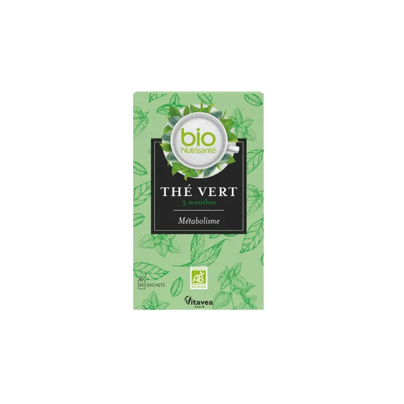 Vitavea Santé BioNutrisanté Thé Vert 3 Menthes Métabolisme 20 Sachets