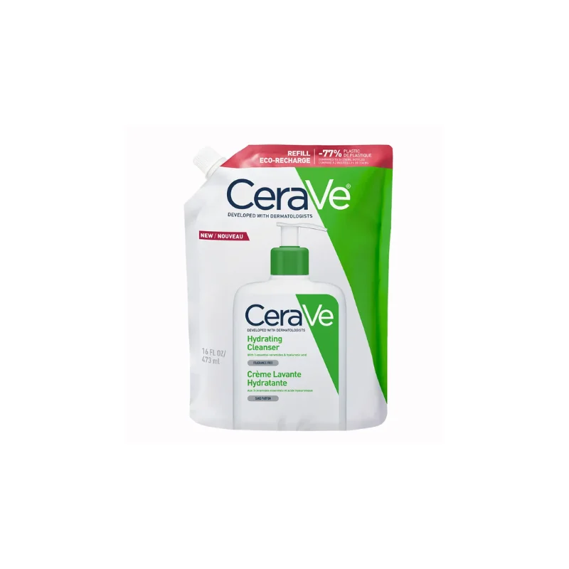 Cerave Cleanse Corps Eco Recharge Crème Lavante Hydratante Visage Et Corps Peaux Normales A Sèches 473ml