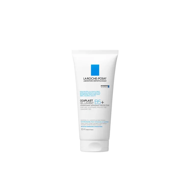 La Roche-Posay CICAPLAST B5+ - Gel Lavant Moussant Assainissant Apaisant - Visage, Corps, Cuir Chevelu, 100ml