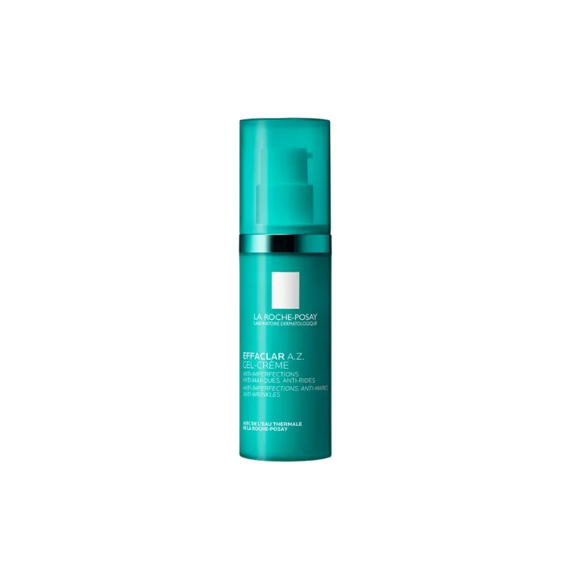 La Roche-Posay EFFACLAR A.Z. - Gel-Crème Anti-Imperfections, Anti-Marques, Anti-Rides - Peaux grasses tendance acnéique, 40ml