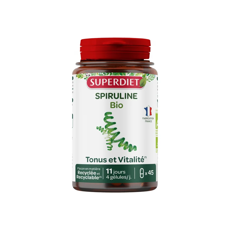 Superdiet Spiruline bio 45 gélules
