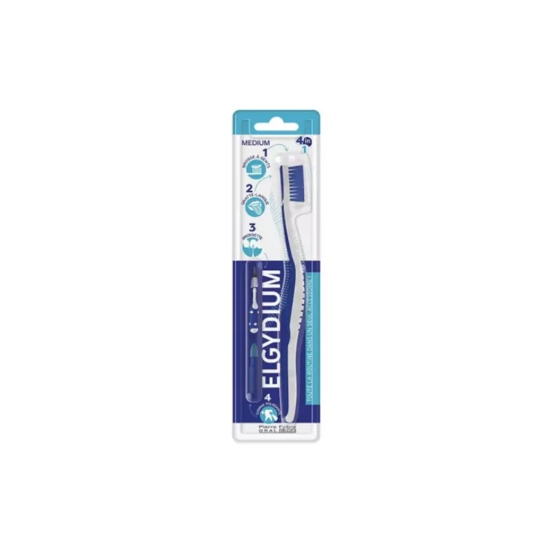 Elgydium Brosse à dents 4 IN 1 Médium