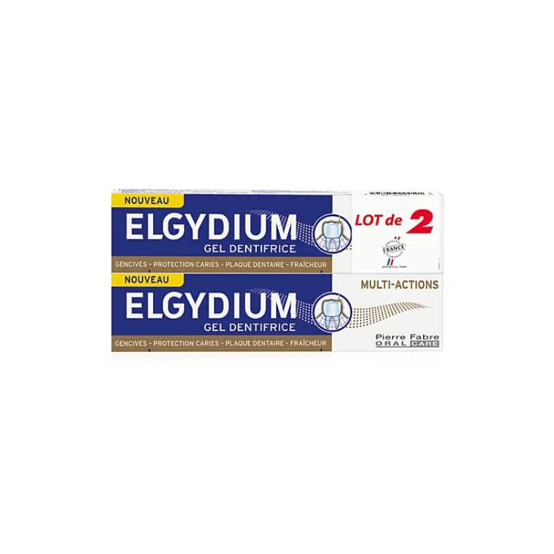 Elgydium Dentifrice Multi-actions Complet duo 2X75ml