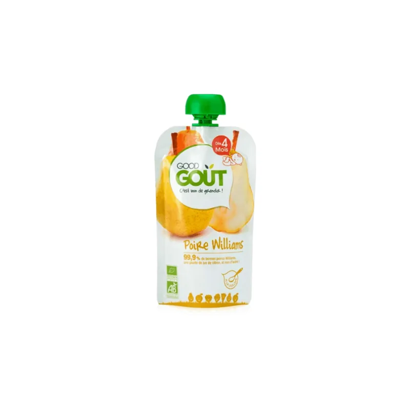 Good Goût Gourde Purée de Fruits Poire Williams Bio - Dès 4 mois, 120g
