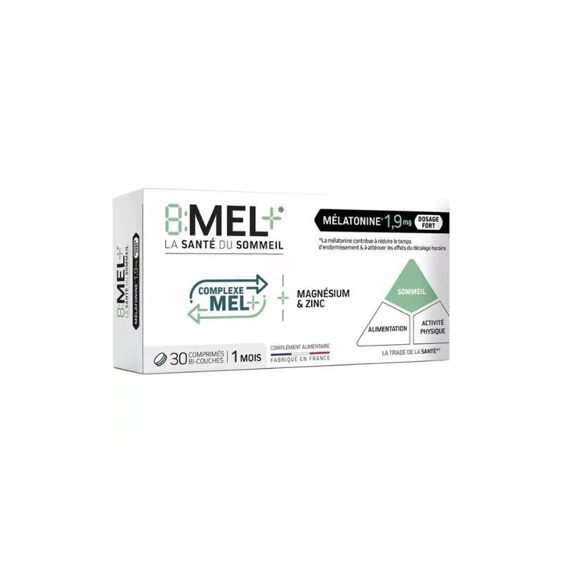 8Mel+ 1,9 mg de Mélatonine 30 comprimés