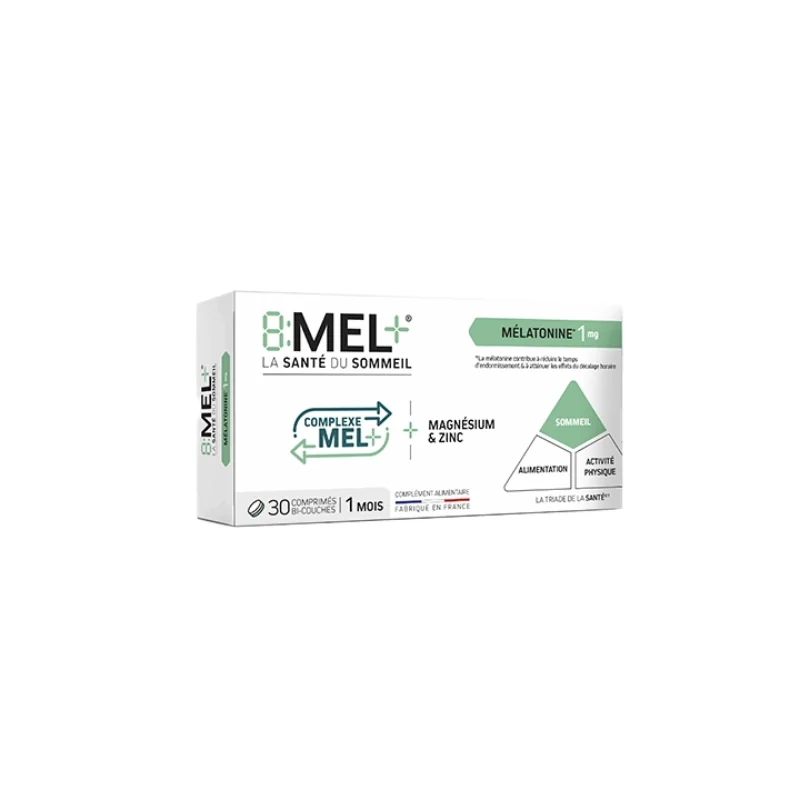 8:MEL+ Mélatonine 1mg 30 Comprimés