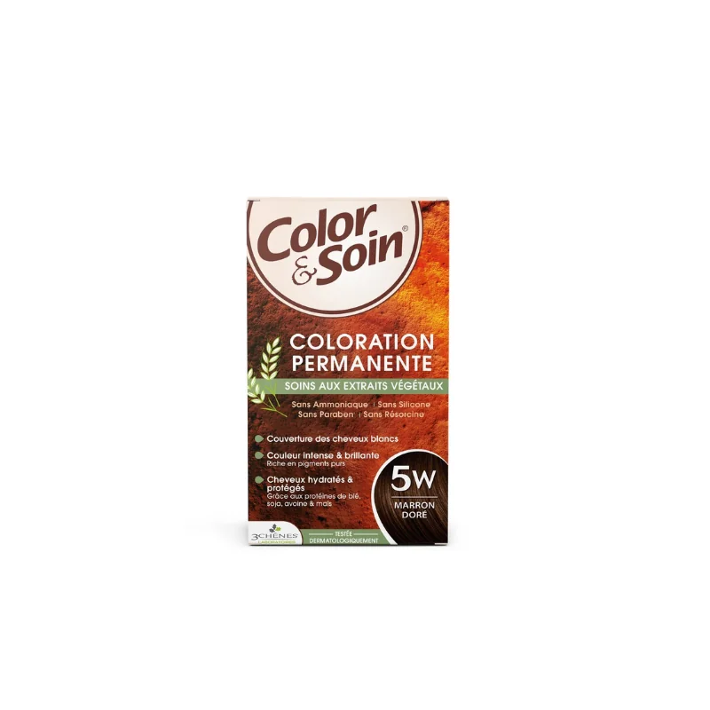 3 CHENES Coloration 5W Marron Doré Sans Ammoniaque Color et Soin