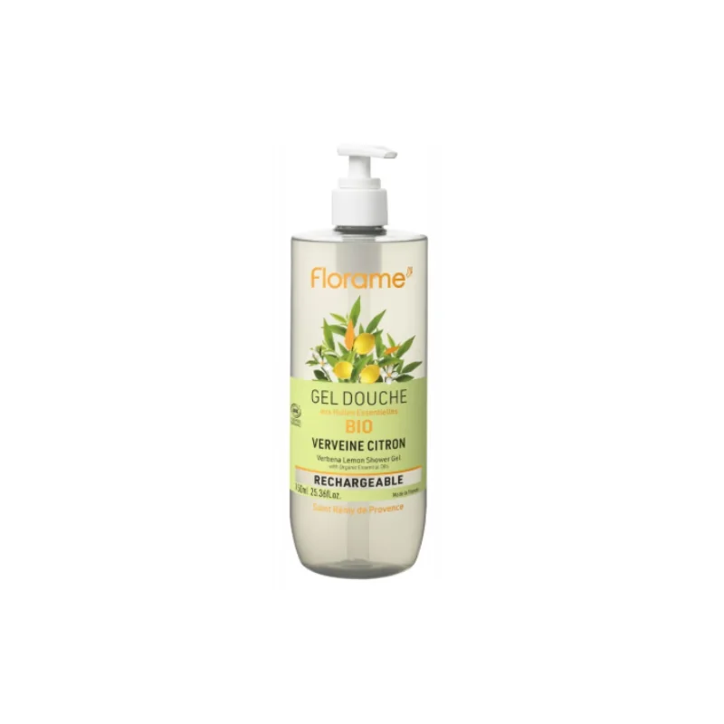 Florame Gel Douche Verveine Citron Rechargeable Bio 750 ml