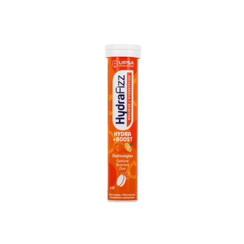 HydraFizz : HYDRA + BOOST goût orange - 16 comprimés effervescents
