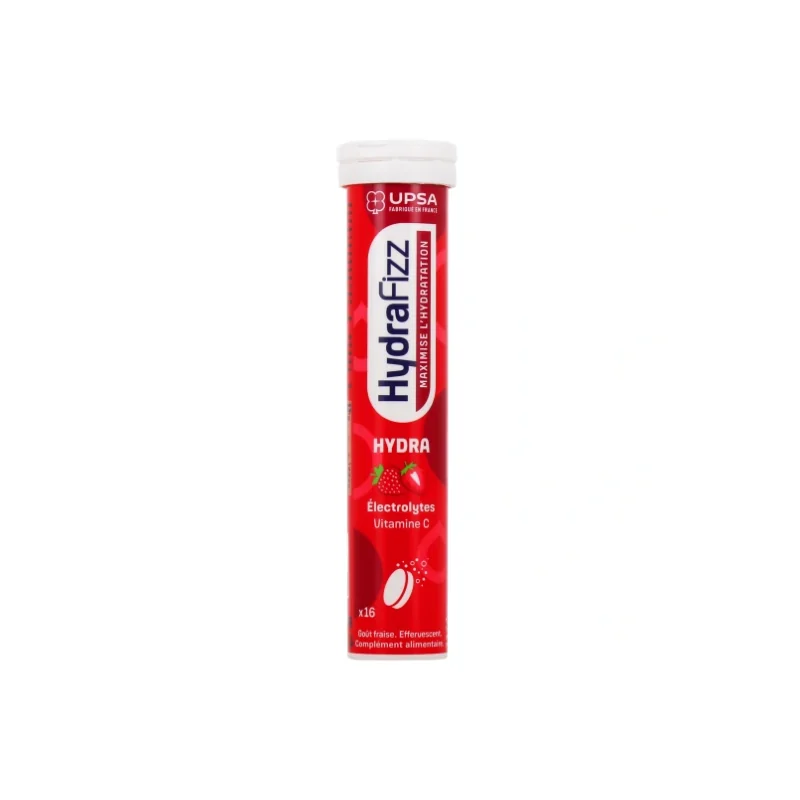 UPSA HydraFizz - Hydra Détox goût fraise x16