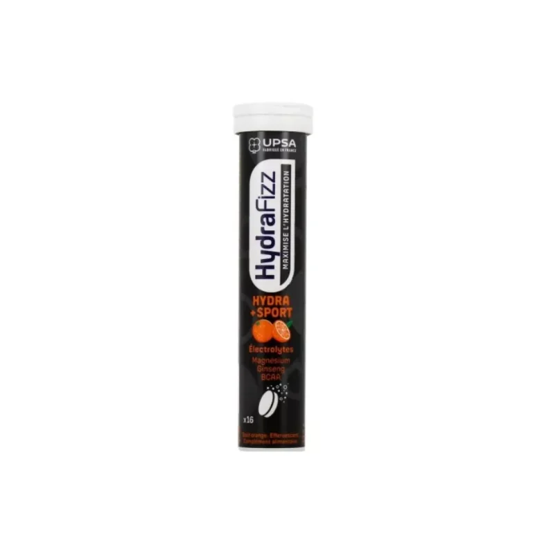 UPSA - HYDRAFIZZ - Hydra Détox - 16 pastilles effervescentes - Goût orange