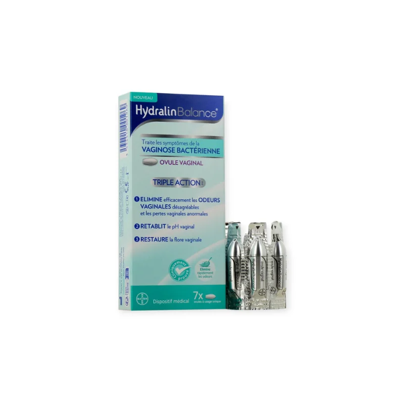 Hydralin Balance Ovule vaginal Vaginose bactérienne x7