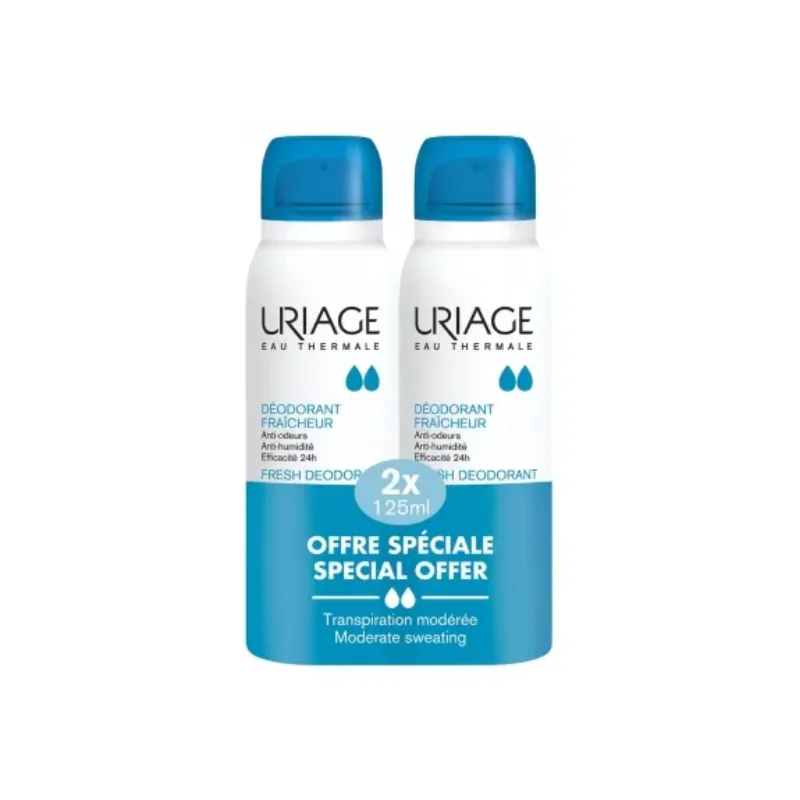 Uriage Déodorant Fraîcheur Lot de 2 x 125 ml