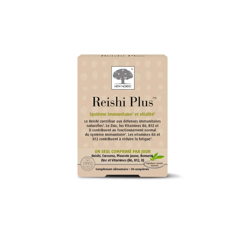 New Nordic Reishi Plus 30 Comprimés