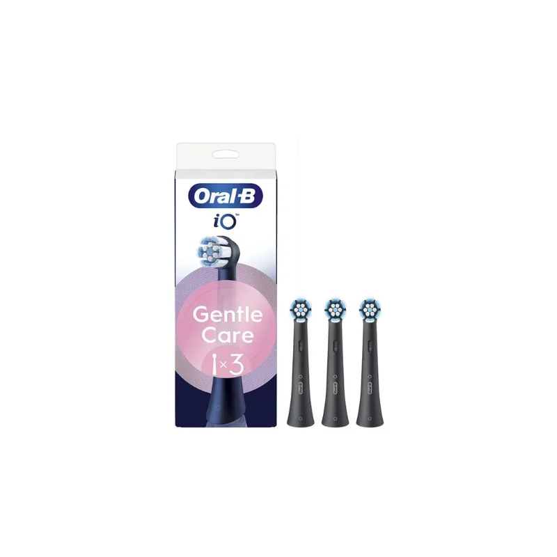 Oral-B iO Brossettes pour Brosse à dents électrique Noires Gentle Care x3