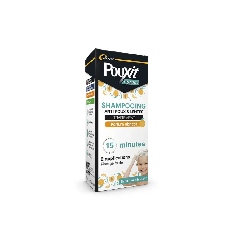 Pouxit Shampooing Traitement Anti-Poux & Lentes Parfum Abricot 100ml