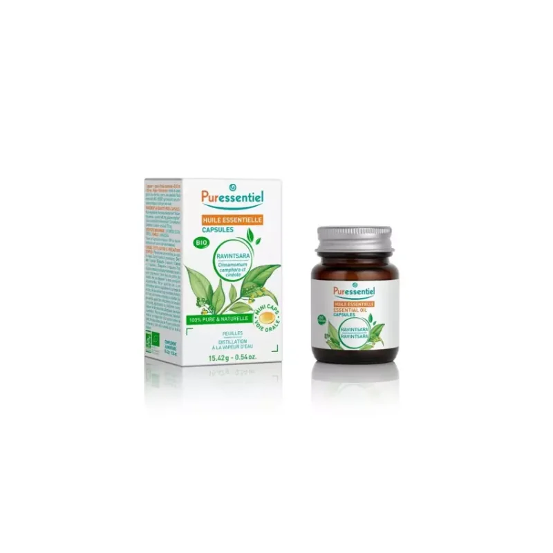 Puressentiel Huile essentielle Ravintsara Bio - 60 capsules Huile essentielle Ravintsara Bio de Puressent