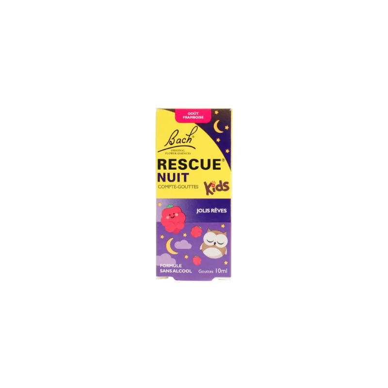 Rescue Nuit Bach Kids Compte-Gouttes Framboise 10 ml