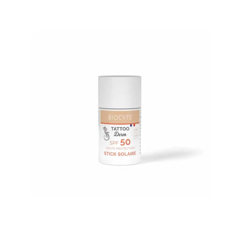Biocyte Tattoo Derm Stick Solaire SPF50 Haute protection solaire Format nomade 18g