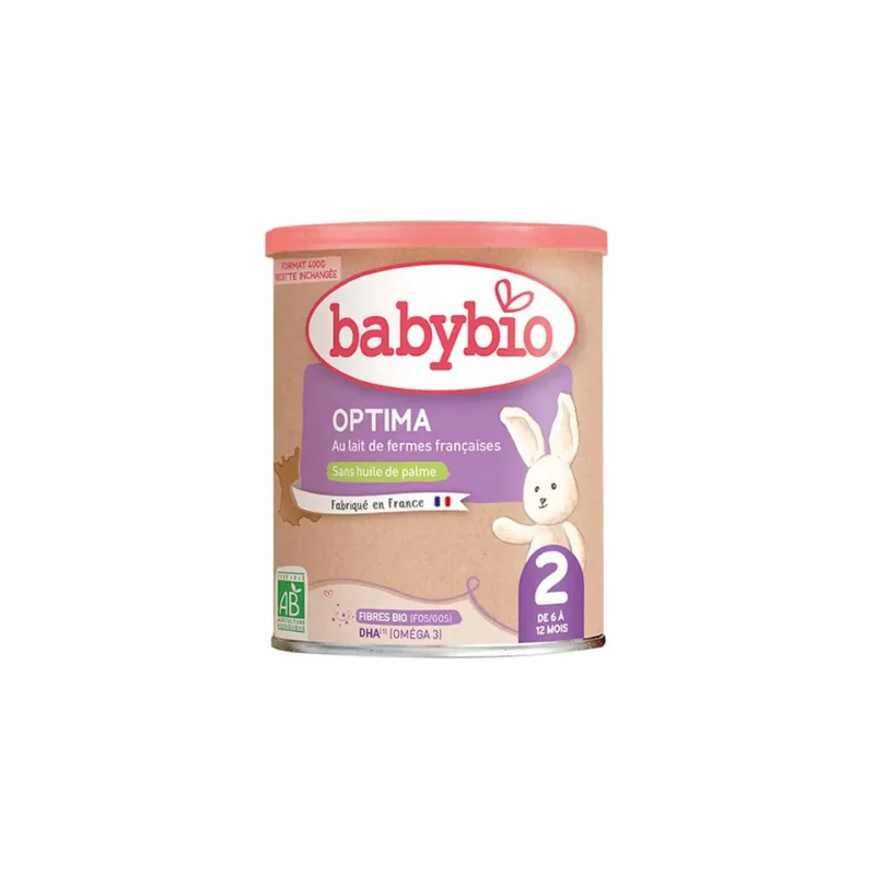 Babybio Laits Infantiles Optima 2 Formule Avec Fibres De 6 À 12 Mois 400g