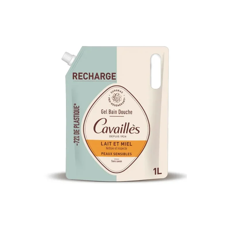 Rogé Cavaillès Gel Bain Douche Lait et Miel recharge 1L