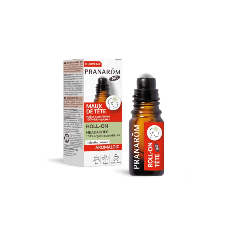 Pranarom AROMALGIC - Maux de Tête, Roll-On 5ml
