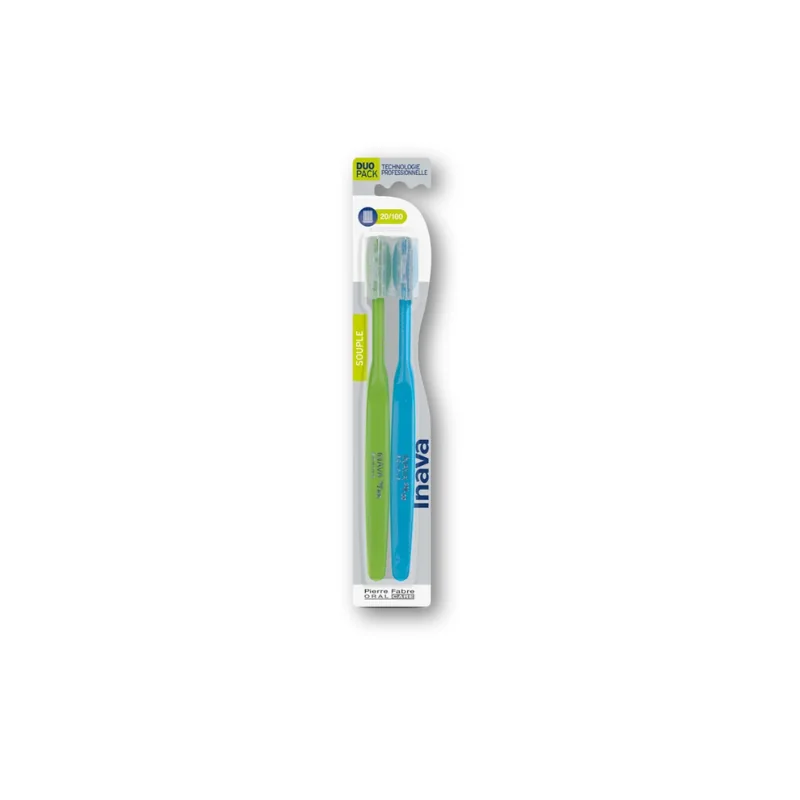 Inava SOUPLE - Brosse à Dents Chirurgicale 20/100, 2 Unités