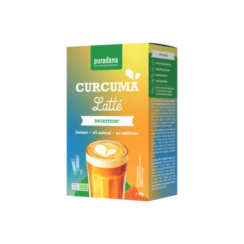 Purasana Curcuma latté instantané 6 x 10 g (60 g)