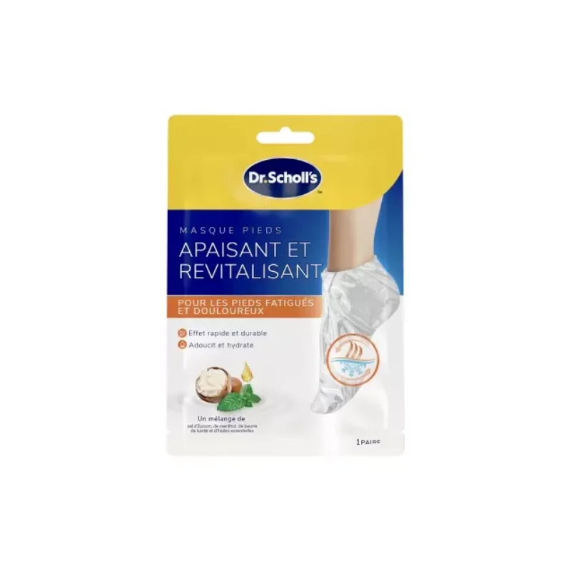Scholl Masque Pieds Apaisant et Revitalisant 1 Paire
