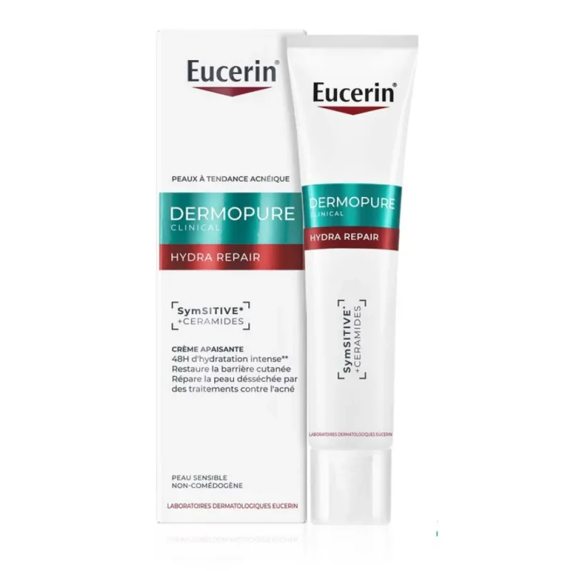 Eucerin Dermopure Hydra Repair Crème apaisante Peau Sensible 40ml