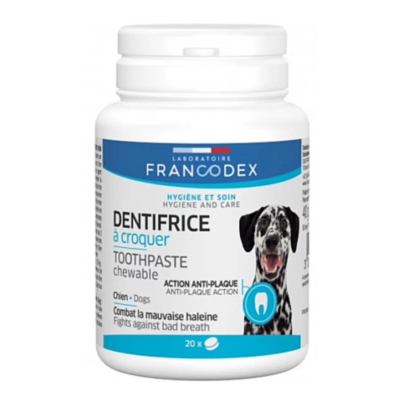 Francodex Dentifrice à Croquer 20 comprimés Pour Chiens