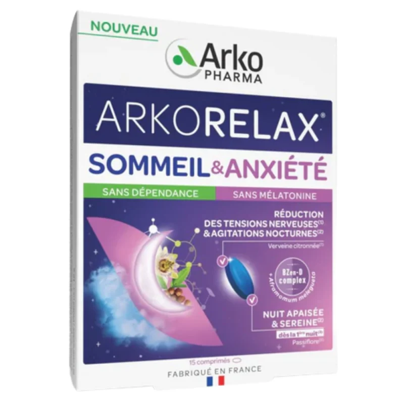 Arkorelax® Sommeil & Anxiété 15 comprimés