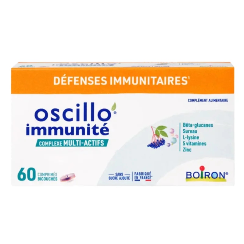 Boiron Oscillo'Immunité - Défenses Immunitaires, 60 Comprimés Bicouches