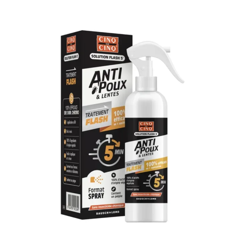 CINQ SUR CINQ spray flash poux 5min