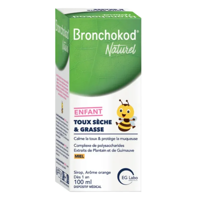Bronchokod Naturel Sirop Toux Grasse et Sèche Enfant 100 ml
