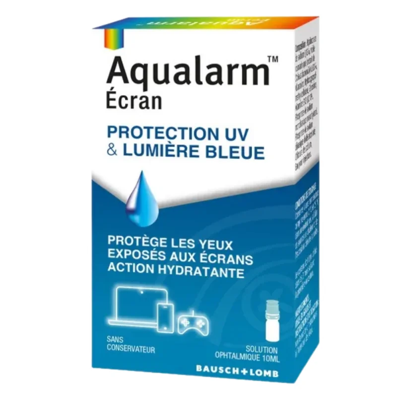 Aqualarm Ecran Collyre Protection UV et Lumière Bleue 10 ml