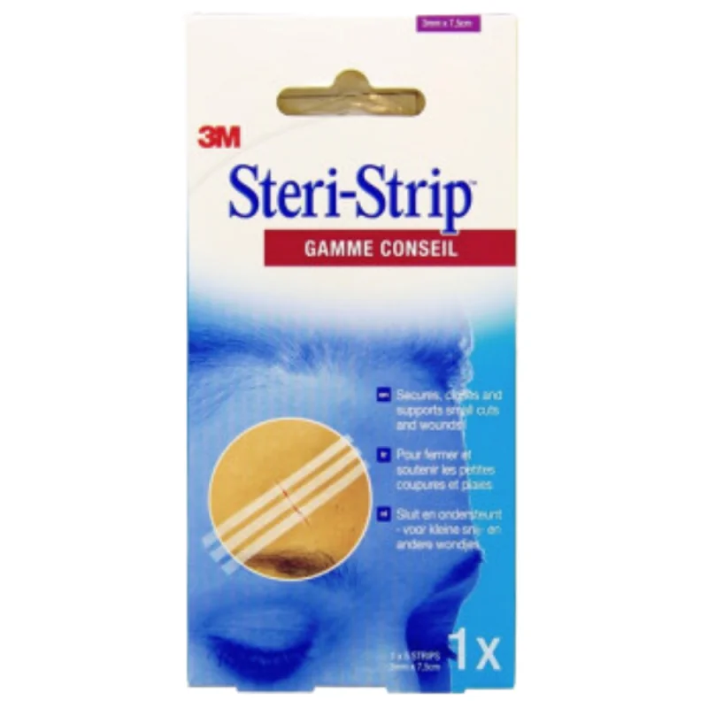 3M Steri-Strip Gamme Conseil x5 Bandelettes Suture 3mm x 75mm