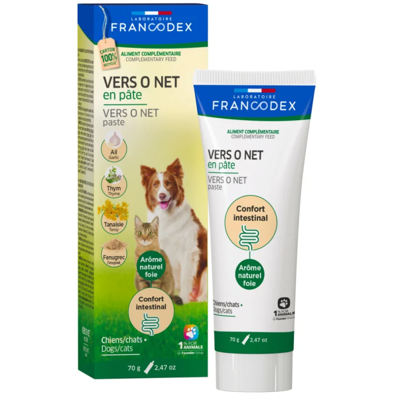 Francodex  Vers O net pâte 70 g pour chien et chat