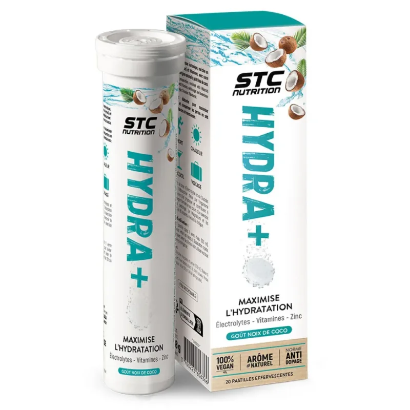 Stc Nutrition Hydra+ Goût Coco 20 pastilles effervescentes