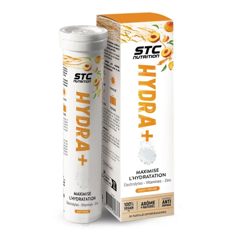 STC Nutrition Hydra+ Pastilles Effervescentes Pêche x20
