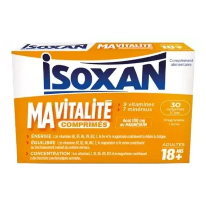 Isoxan Ma Vitalité Adulte 18 Ans+ 30 Comprimés