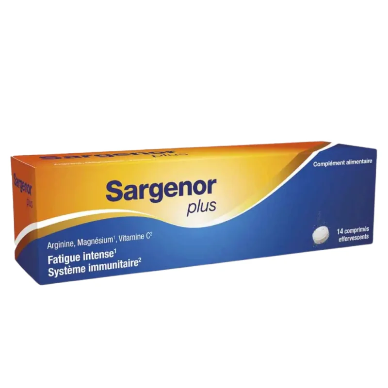 Sargenor Plus Arginine Vitamine C - 14 comprimés effervescents