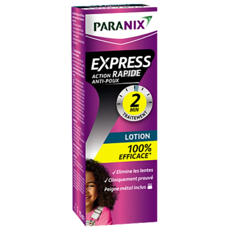 Paranix Express 2 minutes Lotion Anti-poux 95 ml + Peigne